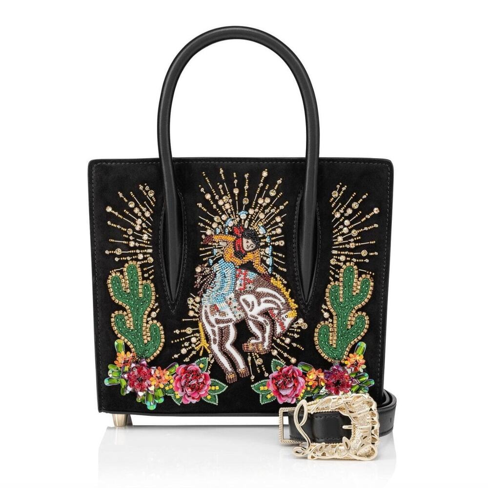 Christian Louboutin Giddy Up Mini Paloma Beaded Black NWT Limited Edition